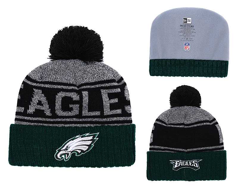 Eagles Team Logo Green Pom Knit Hat,We sell and wholesale Eagles Team Logo Green Pom Knit Hat on line form chian!